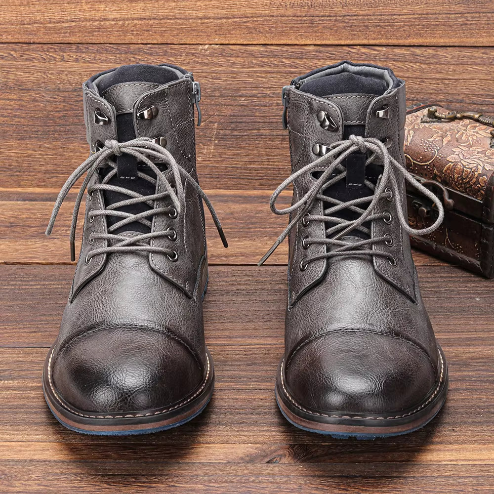 Size 7-13 Ankle Boots for Men Men'S Leather Boots Brand Boot for Men #AL605