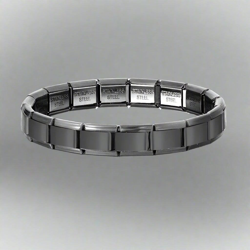 Italian Elastic Charm Bracelet 9Mm Width Stainless Steel Bangle Fashion Women'S Jewelry DIY Making Wholesale
